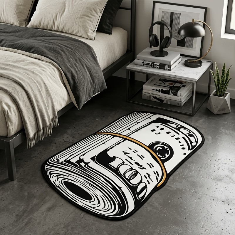 Retro Gaming Rug - Tapis Rétro Américain à Bord Roulé,
