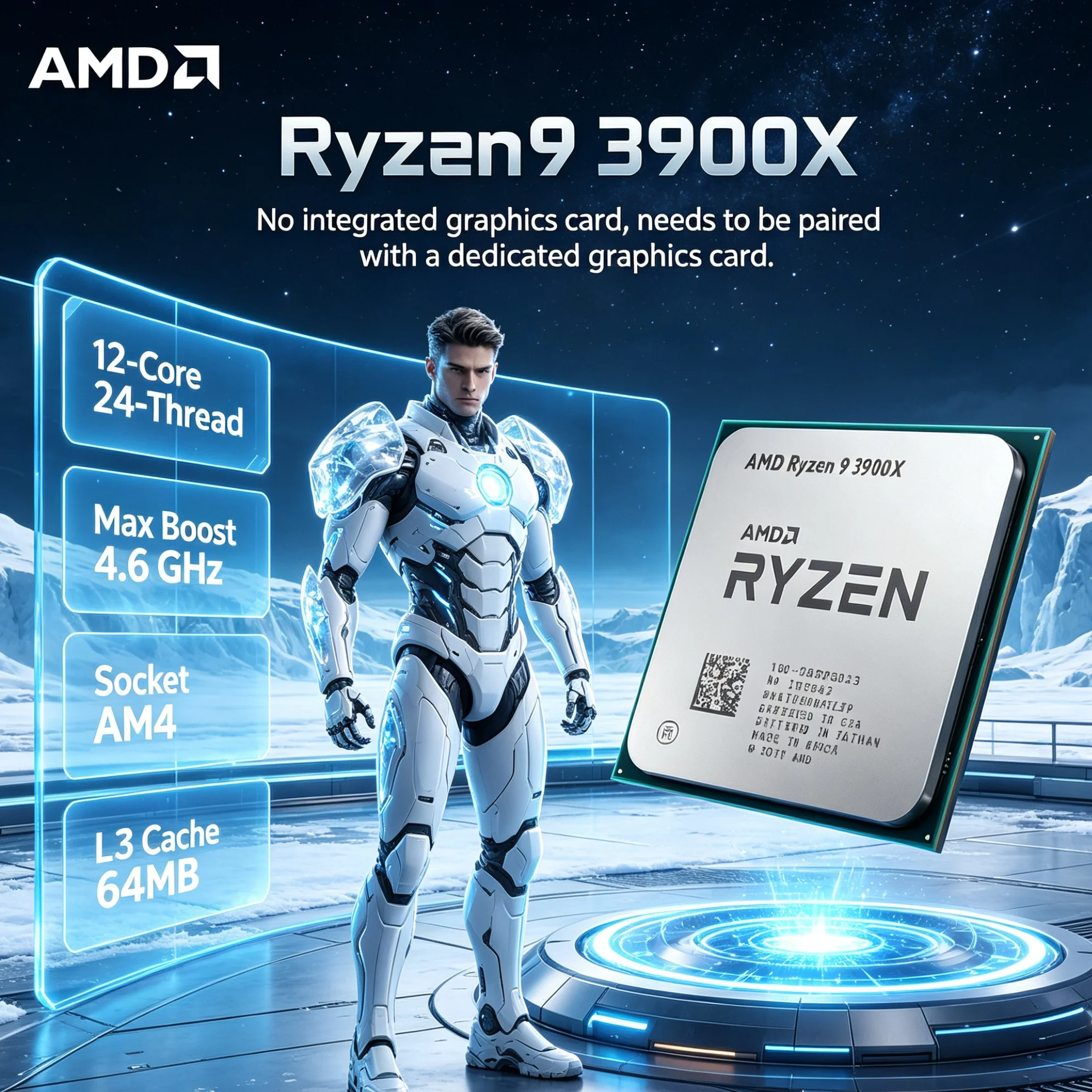 Amd Cpu Ryzen 9 - Processeur AMD Ryzen 9 3900X pour