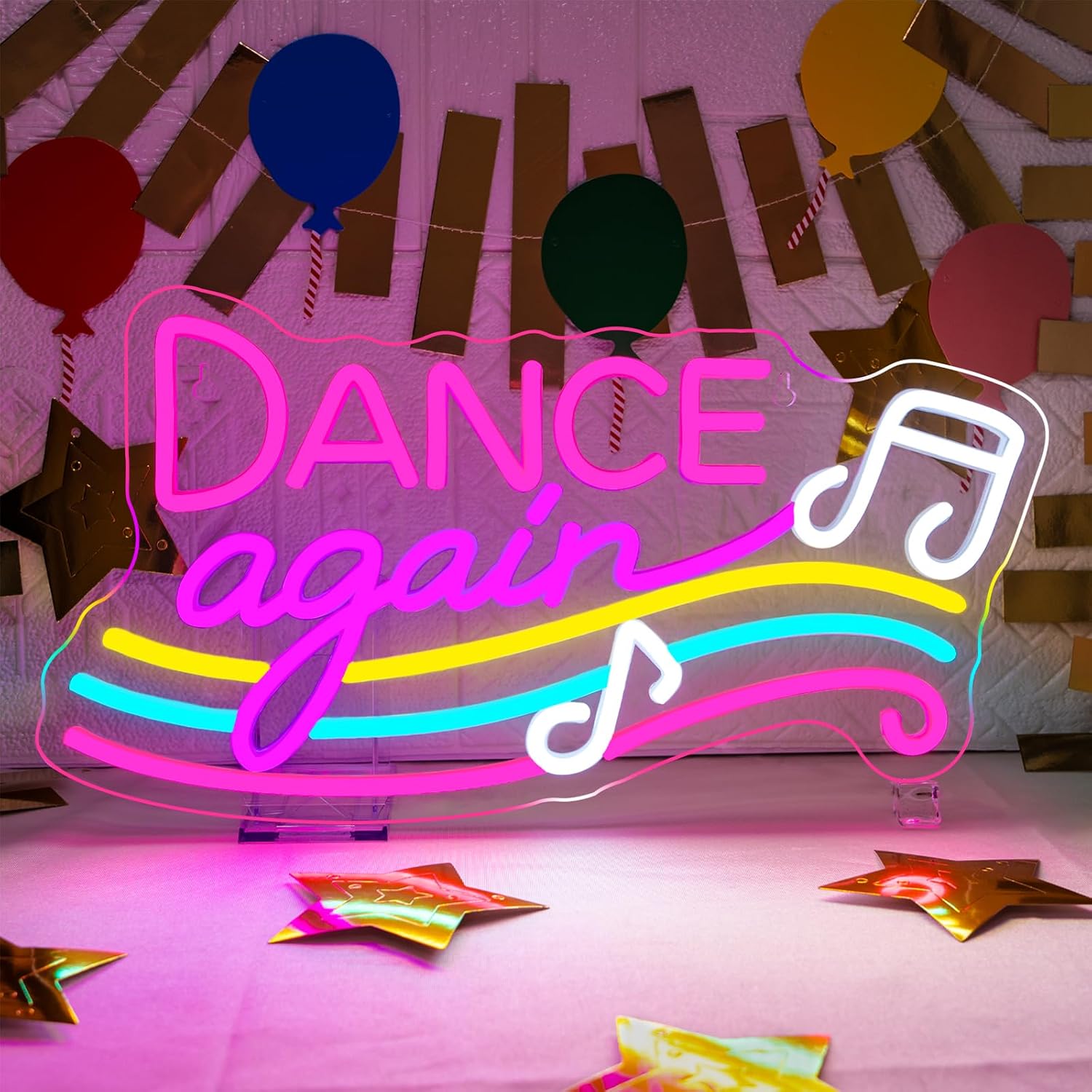 Retro Gaming Bar - Enseigne néon LED Danse, alimentée par