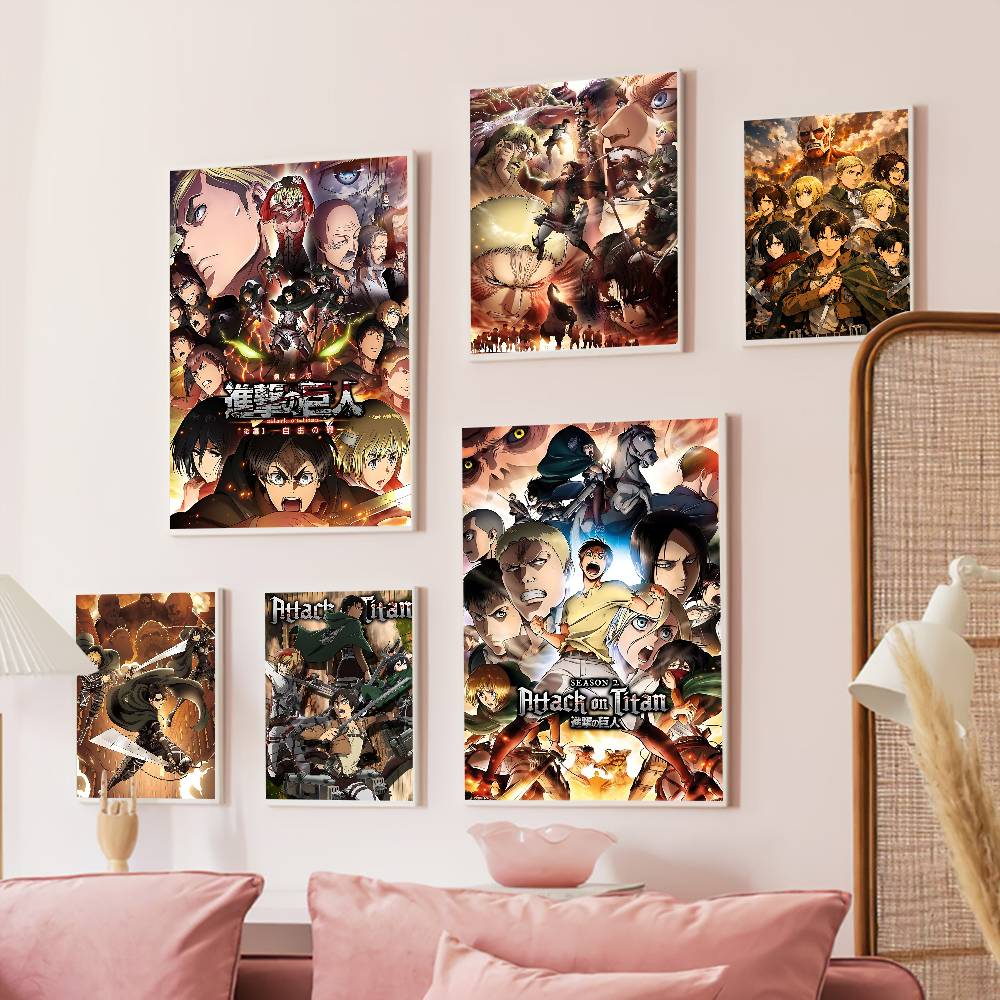 Retro Gaming Bar - Affiches autocollantes A-Attack On T-Titan Gaming