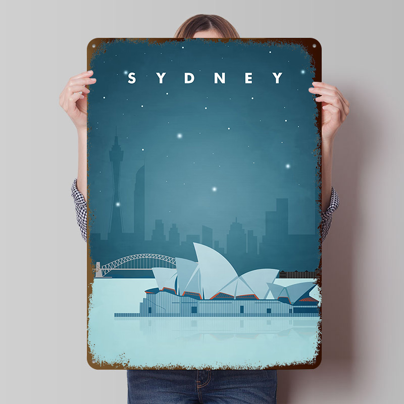 Retro Gaming Bar - Affiche de voyage Sydney personnalisée, plaques