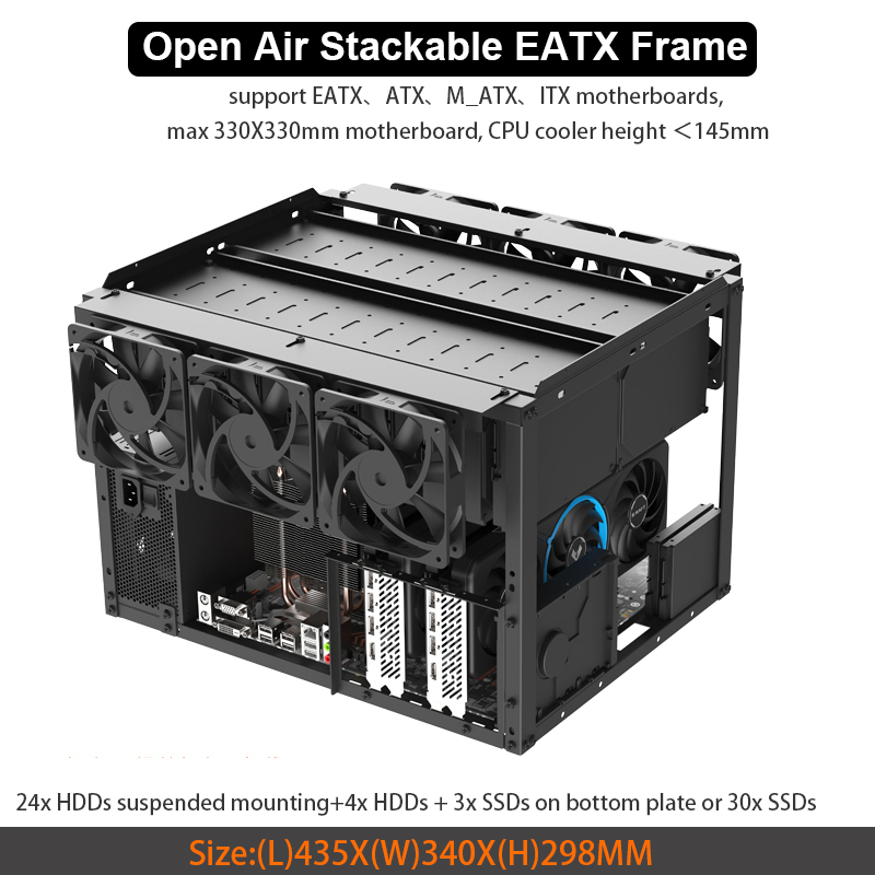 Cadre d'air ouvert empilable 2 - Retro Gaming Pc Case avis et prix