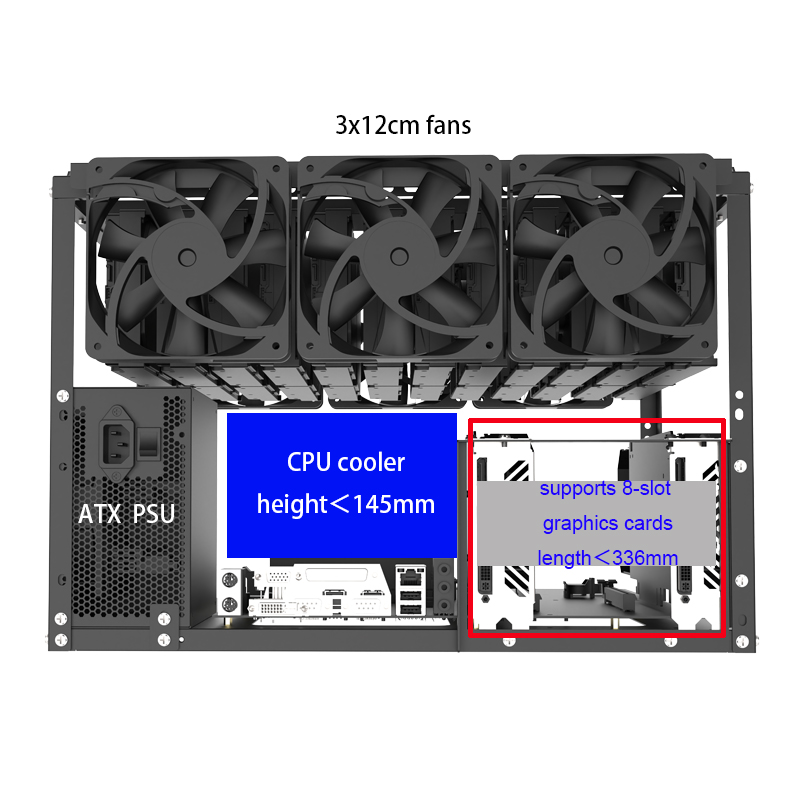Cadre d'air ouvert empilable 2 - Retro Gaming Pc Case avis et prix
