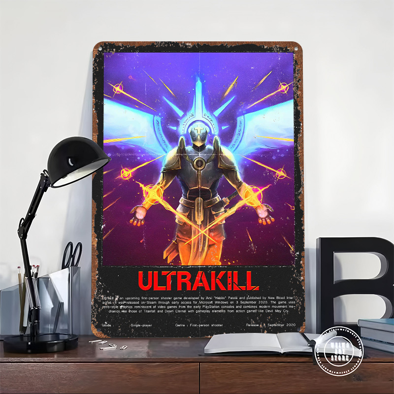 Affiche Métallique Ultrakill G - Retro Gaming Bar avis et prix